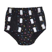 SUPVOX Snap-On Reusable Washable Underwear Surgery Rehabilitation Nursing Underwear for Patients, Elders, Adult Men and Women Large (Black)