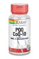 Solaray Pqq & Coq-10 with Gluthathione and Nac, White, 30 Count