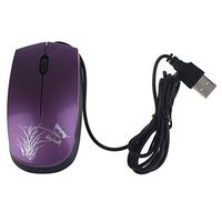 Wired Mini Optical LED Mouse, JKRED Fashion Butterfly Pattern USB 2.0 Portable Office Mice for PC and Laptop Computers (Purple)