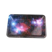 Hankyky Galaxy Tinplate Mini Metal Rolling Tray HD Pattern Printed Tobacco Cigarette Holder Smoking Tray Accessories