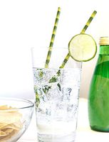 Jeeke 25 Pcs Straws Drinking,Bamboo Pattern Biodegradable Paper Drinking Straws For Birthday Party Wedding Supplies Decor (Green, 25pcs)