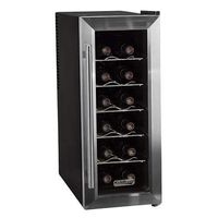 Koldfront TWR121SS 12 Bottle Stainless Steel Slim-Fit Freestanding Thermoelectric Wine Cooler