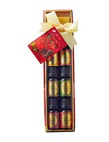 Charming Charlie Essential Oil Gift Set - Aromatherapy, Assorted Fragrance - Wellness Kit, Pack of 6 - Gold/Red