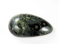Fundamental Rockhound Products: Kambaba Crocodile Jasper MASSAGE WAND natural gemstone crystal, grounding stone with carrying pouch