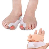 Silicone Thumb Separator Toe Correction Hallux Valgus Orthosis Bunion Cushion Toe Separator Forefoot pad Foot Orthosis Bunion Separator (Color : White)