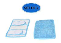 Home-X - Set of 2 Reusable Microfiber Mop Pads | Use Wet or Dry, Safe on all Hard Surfaces, Floors and Walls
