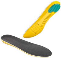 Orthotic Plantar Fasciitis Memory Foam Comfort Elevator Shoe Insole 1/2 Inch Height Increase (Yellow) Excellent Shock Absorption and Cushioning Best Insoles for Men and Women for Everyday Use Size M