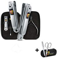 Ennbell Stainless Steel Manicure Bundel Nail Clippers Set with Scissors & File Kit for Men & Women - Large Toenail & Fingenail Clipper