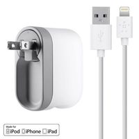 Belkin USB Swivel Home and Wall Charger with Lightning Cable for iPhone, iPad, and iPod