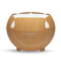 Aromacare Large Essential Oil Diffuser 600ML, Aromatherapy Cool Mist Humidifier,Quiet Aroma Diffuser, Light Wood Grain,Rainbow LED Light, Last Overnight for Home & Spa