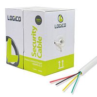 LOGICO Security Burglar Alarm 18/4 Control Cable 500FT Stranded White 500' Speaker Wire