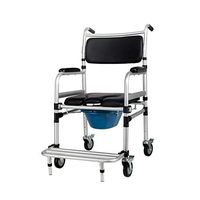 MLX Elderly Wheelchair, Pregnant Woman Chair Folding Chair Can Move The Toilet