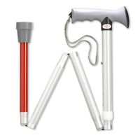White Ergonomic Folding Walking Cane
