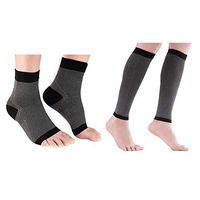 BIZAR Premium Calf Compression Sports Knee Support Sleeve and Recovery Socks for Sports Running Muscle Recovery Shin Splints Varicose Spider Veins