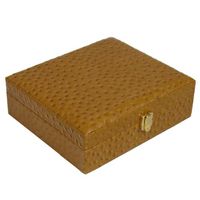 Ostrich Pattern 20Ct. Leather Travel Humidor