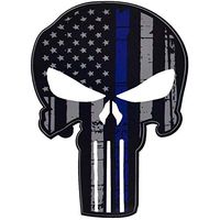 Punisher Skull Thin Blue Line - Laptop Phone Sticker - 12 inch
