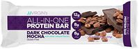JJ Virgin All-in-One Protein Bar in Dark Chocolate Mocha - 12 Grams of Protein, 8 Grams of Fiber + MCT Oils (Box of 12)