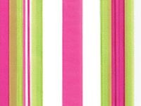 Pack Of 100, Sweet Pink And Lime Green Vertical Stripes Taffy Cello Bags 1.2 Mil 4 X 2 X 9" Capacity 3 Cups Made In USA