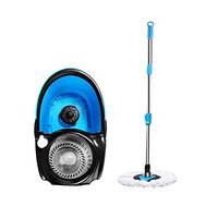 MOP Spinning and Bucket Cleaning Set Hangable Double Drive 180 Degree Rotating Adjustable Household Blue Head2