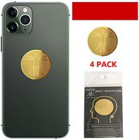 EMF Protection Cell Phone Sticker Anti Radiation Protector, Negative Ions EMF Blocker for Mobile Phones,Laptop and All Electronic Devices (4 Pack)