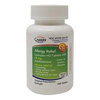 Allergy Relief Cetirizine HCl 10mg 500 Count Tablets