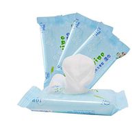 JCarry 4Pcs Wet Wipes, Unscented Alcohol Free Wet Wipe Tissue, Hand Cleansing Health Care for Adults and Kids Wet Wipes, 150×180mm, 10 Piece/Pack (Blue)