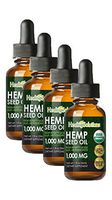 Premium Hemp Oil Extract for Pain Relief, Stress, Keto, Anxiety, Sleep 4000mg - 4 Pack