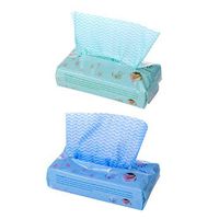 80pcs Environmental Disposable Washing Dish Towel Kitchen Cleaning Cloth Non-stick Oil Wiping Rags Towel Bag(1 Bag of Green and Blue)