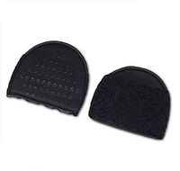 EUBUY Thick Soft Half Sole Cushion Invisible Anti Slip High Heel Sandals Insoles Pads Forefoot Care Shoe Insole Foot Petals (C, Black)