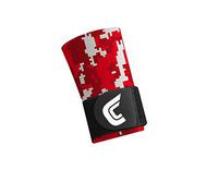 Cutters Ultra Compression Wrist Sleeve with Strap, Red/Camo, Small