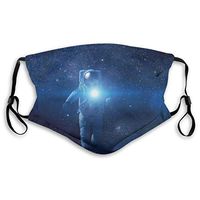 Face Cloths Astronaut In Space Reusable Face Cover With Replaceable PM 2.5 Activated Carbon Filter Ear Loops For Traveling Climbing
