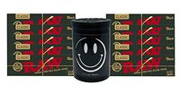 Herb Airtight Container Fresh Kettle with Raw Black Natural Rolling Papers 10 Count DC Crafts Nation- Happy Face