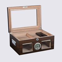 Large Capacity Cigar Humidor Cigar Box Cedar Wood Alcoholized Cigar Humidification Box Humidifier Cigar Moisturizing Set