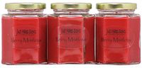 Just Makes Scents 3 Pack - Merry Mistletoe Scented Blended Soy Christmas Candle | Fragrant Blend of Citrus, Blue Spruce and Frosted Cranberries | Hand Poured in The USA