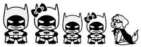 Batman Stick Family JDM Black Decal Vinyl Sticker|Cars Trucks Vans Walls Laptop| Black |7.5 x 3 in|LLI541