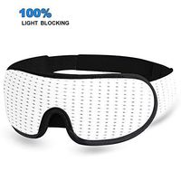 Sienon Sleep Mask, 3D Contoured Cup Sleeping Eye Mask for Women/Men, 100% Block Out Light, Zero Eye Pressure, Soft Comfortable Eye Shade Cover for Travel/Light Sleepers/Nappers/Yoga Meditation (white)