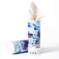 Car Tissues Holder, Car Cup Slot Cylinder Tissue Box, Disposable Facial Tissues, 3-layer Disposable Tissue Gentle, Durable & Convenient, for Car Use and Home Use