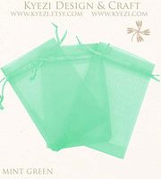 100 Pcs Silver 4x6 Sheer Drawstring Organza Bags Jewelry Pouches Wedding Party Favor Gift Bags Gift Bags Candy Bags [Kyezi Design and Craft]