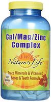 Nature's Life Cal/Mag/Zinc , 1000/600/15 Mg,Trace Mineral & Vitamin D,  250 Tablets