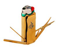 LighterBro Stainless Steel Lighter Sleeve, Titanium Gold Icon