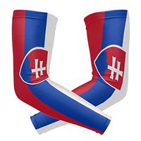 Slovakia Flag 1 Pair UV Protection Cooling Long Sports Arm Sleeve