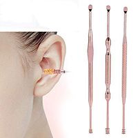 Ear Spoon Set Onkessy Ear Wax Removal Tool Stainless Steel 3Pcs Double-end Ear Spoon Earwax Removal