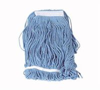 Wet Mop Head, 24 Oz. (600 G) Capacity, Blue Yarn, Cut End (20 Pieces/Unit)