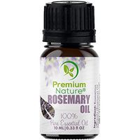 Organic Aromatherapy Rosemary Essential Oil - 100% Pure Rose Mary Essential Oil for Hair, Skin and Diffuser Best Therapeutic Grade Essential Oils (10mL) (Rosemary)