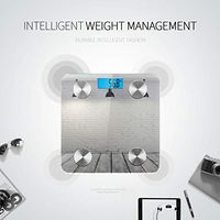 Concrete Room with Three Ceiling Lamps Digital Scales Body Fat Measurement Tool Weighing Scales for People Tracks 8 Key Compositions Analyzer Sync with Fitness Apps 400 Lbs