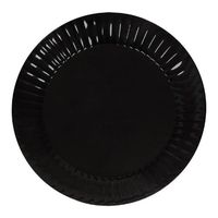 Party Essentials N91417 Deluxe Hard Plastic Round Buffet/Luncheon Plate, 9" Diameter, Black (Case of 168)