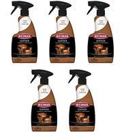 Weiman Leather Cleaner and Conditioner - 16 Ounce - Use On Finished Leather in Car Interior Shoe Boots Briefcase Handbags Jackets and Luggage (Pack of 5)