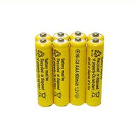 Ni-Cd AA Batteries NiCd 600mAh 1.2V Solar Rechargeable Battery Set, 8 Pack