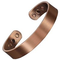 Holistic Magnets® Magnetic Bracelet Mens Womens X-Large Copper Bracelet for Arthritis Pain Relief Natural Magnetic Therapy Solid Copper Cuff Gift Boxed (CB)-Classic (XL: Wrist 8-9.5 inch)
