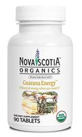 Nova Scotia Organics Guarana Energy (90 Tablets); Vegan; Organic Guarana - enhances Cognitive Performance, relieves Fatigue, Promotes Endurance and enhances Motor Performance.